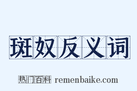 斑奴反义词是什么意思的图片